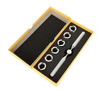 Cocoarm Oyster Watch Back Case Opener Remover Wrench Tool Set - Rustless and Durable Steel Structure Contains 6 Grooved Stamps with Various Diameters Suitable for Professional Watchmakers