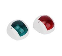 Cocoarm Pair of Navigation Signal Lights, PC Material, Bright Coastal Maritime LED Lamps with Red Green Colors for Boats and Yachts (White)