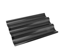 Cocoarm Pan Stainless Steel French Bread Baking Pan 15.2 X 9.8in Perforated U Shape Nonstick Release Dishwasher Safe for Home Bakers Making Rolls Scones