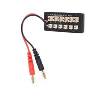 Cocoarm Parallel Charging Board ABS Balance Charging Board 12 Port 6 UMX 6 JST PH2.0 with 4mm Banana Plug 18AWG Cable for Blade 130 X RC Helicopter Battery