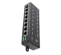 Cocoarm Passive PoE Injector 8 Port Plastic PoE Power Supply DC12V to 48V for IP Cameras and Splitter 10 100Mbps Midspan for Network Setup Home Office Security