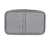 Cocoarm Passport Wallet Oxford Cloth Passport Holder with Hand Strap, Travel Document Organizer with Multi Pockets Zip Compartment Outer Ticket Slot for Family Travel (Premium Gray Large Size)