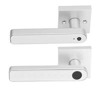 Cocoarm Password Handle Lock Zinc Alloy Smart Password Door Lock with Fingerprint Key Access 50 Fingerprints 30 to 60 Mm Doors for Home Office Apartment (Silver)