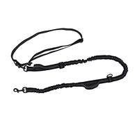 Cocoarm Pet Leash Reflective Dog Leash Nylon Retractable Dog Traction Rope 1. to 2.0m Adjustable Waistband Hands Free for Night Walking Running Hiking with Dogs (Black)