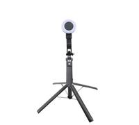 Cocoarm Phone Quadripod, Extendable Aluminum Alloy Selfie Stick Tripod with Remote, for Live Streaming Video Recording Photography (with Light)