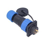 Cocoarm Plug Socket Square Aviation Power Connector AC 380V IP68 Gold Plated Copper Contacts PA66 PA6 Shell for Communication Equipment Instrumentation Control Systems (#2)