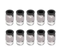 Cocoarm Pneumatic Quick Plug Connector Brass Plated Quick Pneumatic Connector PC Male Thread Straight Through 1.0 to 1.2MPa for Air Hose Automation Equipment (6-M5)