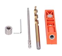 Cocoarm Pocket Hole Jig Kit Metal Hole Jig Kit 9.5mm Step Drill Bit and Screwdriver Accurate Positioning Quick Fixing for Oblique Wood Drilling Woodworkers and Users