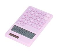 Cocoarm Portable Calculator Light 8 -Digit Sunbattery Dual Power Handheld Calculator with a Large One for the Basic Household School From Material (Pale Pinkish Purple)