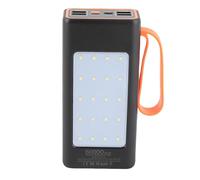 Cocoarm Portable Power Bank, ABS 60000mAh PD66W Fast Charging Battery Pack with LED Light, QC4.0 Lithium Ion Backup for Outdoor Camping Travel Emergency Use (Black)