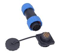 Cocoarm Power Connector PA66 PPS Square Aviation Plug Socket AC250V 5A IP68 Gold Plated Solder Type M20 for Communication Equipment Instrumentation Computers Alarms (12 cores)