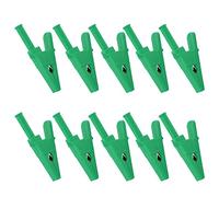 Cocoarm Power Test Clip Brass Electrical Mini Test Clamp Clips 30A 1000V 20mm Opening 4mm Jack Insulated PVC for Electrical Circuit Testing Lab Bench Repair Technicians (Green)