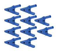 Cocoarm Power Test Clip Brass Electrical Mini Test Clamp Clips 30A 1000V 20mm Opening 4mm Jack Insulated PVC for Electrical Circuit Testing Lab Bench Repair Technicians (Blue)