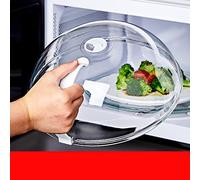 Cocoarm Practical Handle Microwaves -Splinter Cover Heat -Resistant Plastic Spray Protection Lid with Ventilation Hole, Ideal for Food Heating, Storage of The Refrigerator, Safe and Reliable (Mini