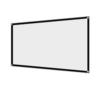 Cocoarm Projector Curtain Foldable Projector Screen 16:9 White Sheet for Projector, Portable Non Crease Projection Screen with Black Edging, Hanging Holes, Wall or Frame Mountable (60
