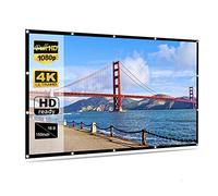 Cocoarm Projector Screen Foldable Soft Projector Screen 150inch 16 9 Polyester No Crease Hanging Portable with Metal Holes Black Border for Home Movie Meeting Exhibition