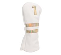 Cocoarm PU Leather Head Covers Waterproof Putter Headcover with Plush Lining Colorful Number Plate Stereo Pattern 33 X 16 Cm for Golfers Club Protection on Course