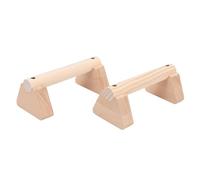 Cocoarm Push Up Bars Beech Wood Wooden Push Up Stands 2 Pcs Adjustable Width Anti Slip Grip Stable Locking Slot Design for Home Gym Workout Calisthenics Beginners (20cm)