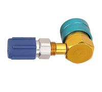 Cocoarm R1234YF to R134A Right Angle Quick Coupler, 35g Aluminum