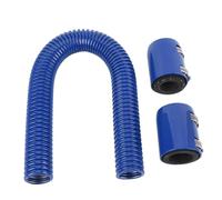 Cocoarm Radiator Coolant Hose Kit Stainless Steel Flexible Coolant Water Hose 24in 1 5 8in Adjustable Bending Tube Set for Engine Cooling System Replacement (Blue)