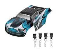 Cocoarm RC Car Truck Body Shell PC Aerodynamic Car Cover with Installation Pins Graffiti Design 25x12x7.5cm for 1 16 4WD High Speed SCY16101 SCY16102 PRO Users (Blue)