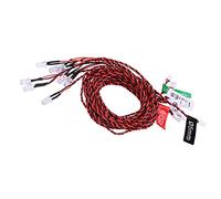 Cocoarm RC LED Lighting System Kit 8Pcs with Red Green White Lights for RC Airplane Helicopter Remote Control Mode Low Voltage Detection