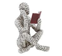 Cocoarm Reading Woman Figurine, Resin and Pulp, Innovative Lady for Home Decoration, Desk, Bookcase, Gift Choice (A)