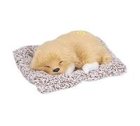 Cocoarm Realistic Sleeping Dog, Plush Simulation Sleeping Puppy Toy with Sound, 17 X 14 Cm Plastic and Plush, Home Decoration Birthday Children Dog Lovers (Labrador)