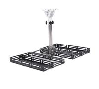 Cocoarm Rectangular Satellite Roof Mount, Stainless Steel Roof Antenna Mount with 360 Degree Rotation 160 Degree Tilt 8 Brick Slots, for Mini Standard Antenna on Sloped