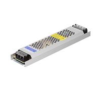 Cocoarm Regulated Switching Power Supply, Aluminum Alloy Voltage Converter 150W 12.5A AC to DC for LED Strip Light Bar Signboard Fabric Light Box Use (WCB-24V-150W)