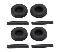 Cocoarm Replacement Earpads for PX200 Memory Foam Headphone Headband Cushion Pad 4pcs Soft Imitation Leather Easy Install for PX100 PX80 PX90 PC130 PC131 Users (Black)