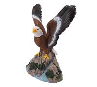 Cocoarm Resin Eagle Statue Realistic Eagle Sculpture 29 X 35 Cm Spread Wings Design Detailed Craft Symbol of Nobility and Courage for Desk Porch Entryway Indoor Outdoor