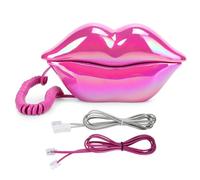 Cocoarm Retro Lip Shape Telephone Landline Phone Desk Phone Unique Design Colorful Stylish Home Hotel Decoration with Number Storage Function for Birthday