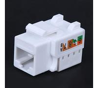 Cocoarm RJ45 Network Module ABS Single Port Cat5e 8P8C Computer Network Module for Engineering Wiring Home Office Patch Panel Use 3 Pack Dust Cover Color Marking