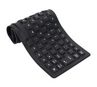 Cocoarm Rollable Keyboard Foldable Keyboard Silicone Water Proof Dust Proof Oilproof 85 Keys Silent USB Wired with Soft Comfortable Touch for PC Laptop (Black)