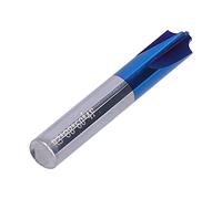 Cocoarm Router Bits Tungsten Steel CNC Router Bits Nano Blue Coating Upcut Spiral Design Fine Chip Removal for Carving Cutting Acrylic Nylon Resin Wood Plywood Fiberglass (R3*D8*50L)