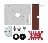 Cocoarm Router Table Insert Plate Aluminum Alloy Router Table Panel 240 X 200mm with Clear Markings 3 Piece Set for Woodworking Benches Electric Trimmers and Engraving Machines (Set of 4)