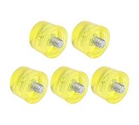 Cocoarm Rubber Hammer Head Replacement Soft Rubber Striking Tip M8 X 1 Thread 5 Pack Transparent Yellow for Mallet Repair Door Window Equipment Installation Maintenance (Φ30mm)