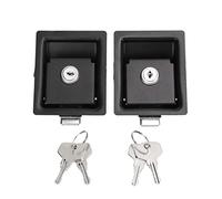 Cocoarm RV Handle Latch, Carbon Steel Zinc Alloy Embedded Panel Toolbox Cabinet Lock, Stainless Steel Tool Box Latch Paddle Lock for Trailers, Ships, Cabinets, Toolboxes