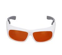 Cocoarm Safety Goggles PC Plastic Eye Protection Glasses 180 to 500nm OD 5+ Fast Light Response Scratch Tolerant Design for Fiber Optic Projects Lab Work Technicians (White)