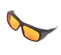 Cocoarm Safety Goggles PC Plastic Eye Protection Glasses 180 to 500nm OD 5+ Fast Light Response Scratch Tolerant Design for Fiber Optic Projects Lab Work Technicians (Black)