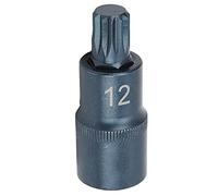 Cocoarm Screw Driver Socket S2 Alloy Steel Socket Bit 12 Point 1 2 Drive 55mm Blueing Forged Chamfered Arc Locking for Electric Wrenches Drills and Repair Use (M12)