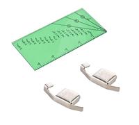 Cocoarm Seam Allowance Ruler Acrylic Sewing Ruler with 2 Magnetic Seam Guide 17 Incremental Holes 1 By 8 to 2 Inch for Quilting Garment Hemming Sewing Machine Users (Green)