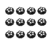 Cocoarm Self Adhesive Caster Wheels, ABS 12PCS Swivel Caster Wheels with 360 Rotation, 44.1lb Per Wheel Low Profile Furniture Casters for Storage Box Trash Can Appliance (Black Glue Beads)