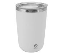 Cocoarm Self Stirring Mug, Electric Mixing Cup 350ml with USB Rechargeable Magnetic Stirring Bar, 304 Stainless Steel Double Wall, Proof Lid for Coffee Protein Drinks At Home Office (White)