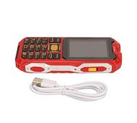 Cocoarm Senior Cellphone 2G, 2.6in Ultrathin 16800mAh High Volume Elderly Mobile Phone, Big Button Senior Cellphone With Charging Line for Calling (Red)