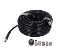 Cocoarm Sewer Jetter Kit, 100ft Drain Cleaner Hose 5800PSI 1/4in NPT with M22 Coupler, 6 Connectors 2 Wrench 40 Pins