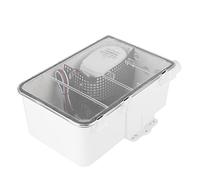 Cocoarm Shower Sump Pump ABS Bilge Drain Box 12V 24V 750GPH Automatic Float Switch Multi Inlet Design for Marine Boat Yacht Shower Sink Drain System (12V)