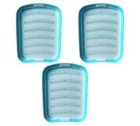 Cocoarm Silicone Sausage Mold, 6 Cavity Hot Dog Tray for Baking, with Non-Stick Easy Release, for Baby Complementary Food, Fitness Meal, Home Cooking, Picnic (3PCS)