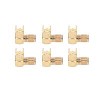 Cocoarm SMA RF Connector, OFC Panel Mount RF Coaxial Adapter 90 Degree 4 Pin PCB Board End 50 Ohm, 10Pcs for GPS WiFi Router Receiver Scanner Antenna Radio Applications
